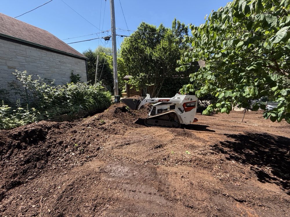 Skid steer grading and site preparation