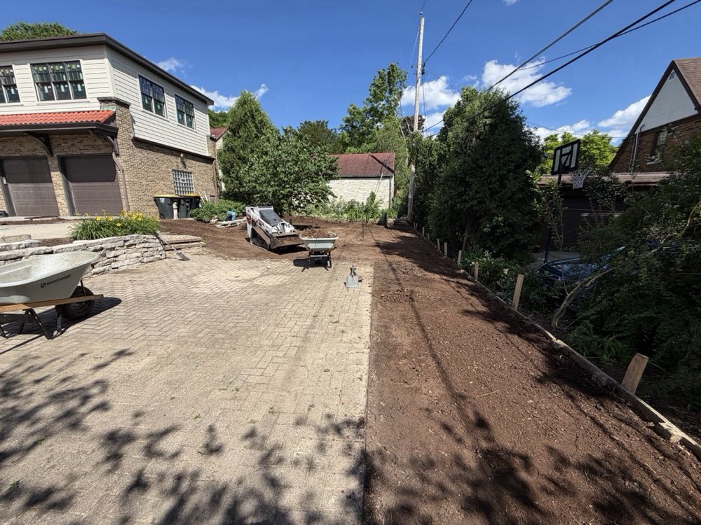 Landscape installation mid-project
